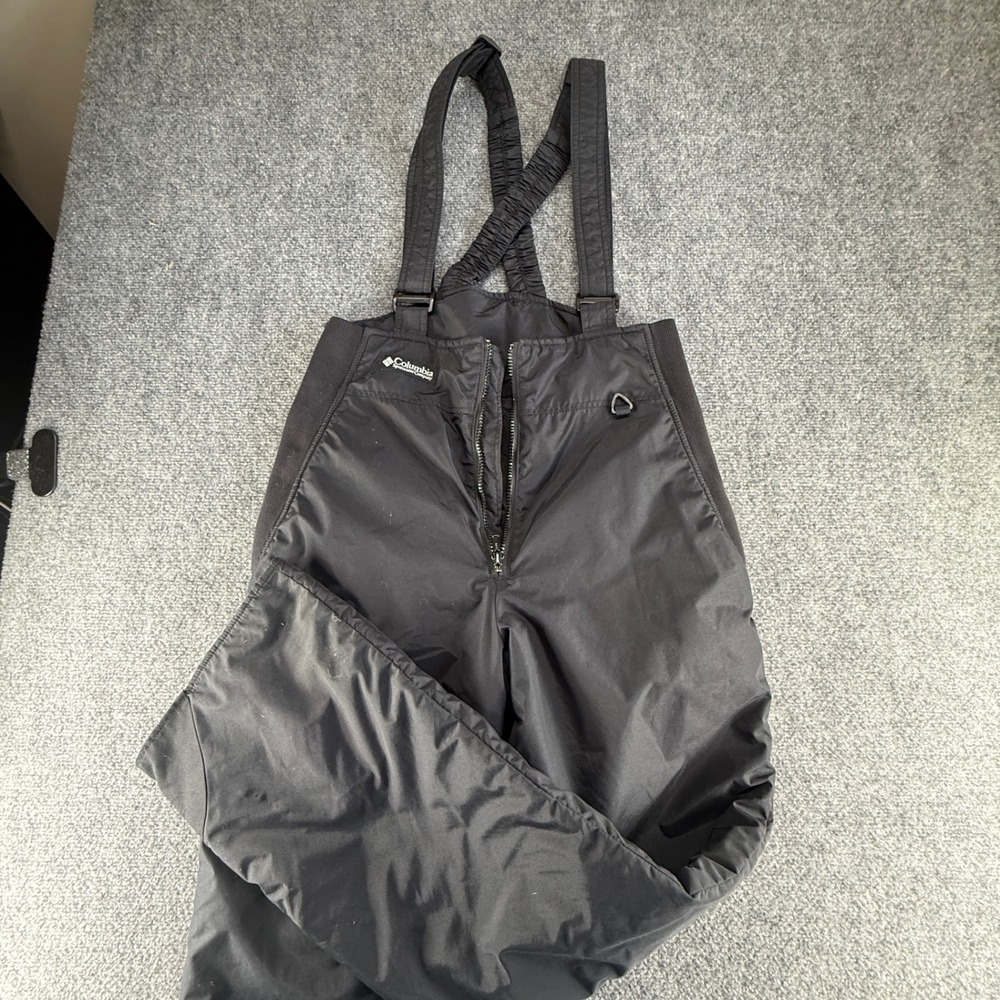 Columbia Sportswear Black Insulated Snow Bibs Adjustable Suspenders Size M